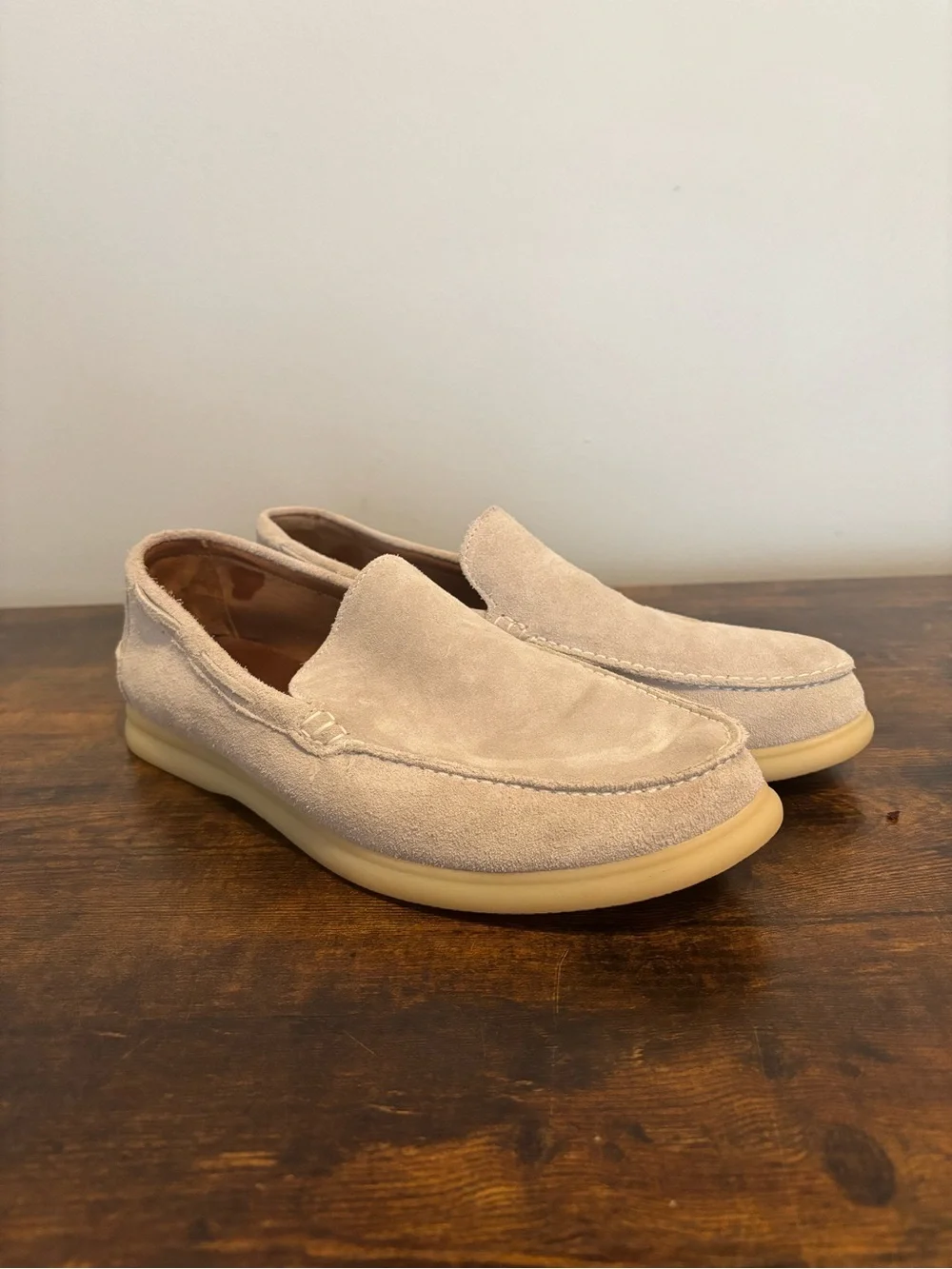 Johnnie-O Men's Suede Slip-On Loafers in Gray